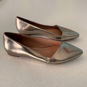 Madewell Mira Flat in Metallic Size 6